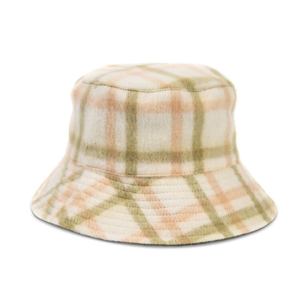 JENNI Women S Reversible Corduroy Bucket Hat Beige and Olive Green Size O/S